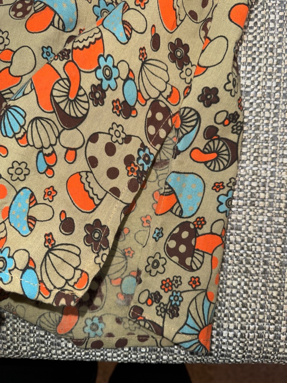 Kathmandu Imports Mushroom Handmade Short-Sleeve Tunic Shirt Hippie Lagenlook - Picture 7 of 13